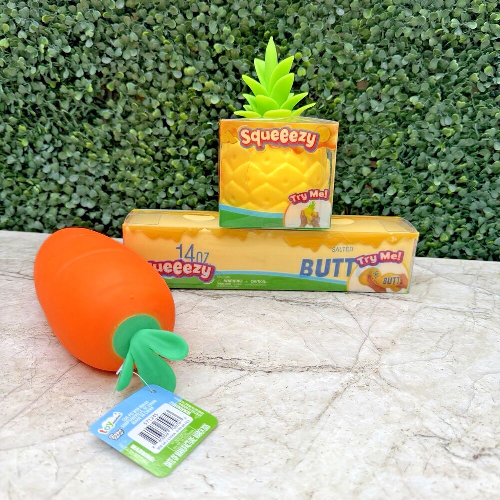 Viral Squeezy Bundle Sunny Days Pineapple, Butter, Carrot Squeeze!